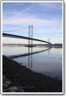 Heading across the Firth of Forth to Fife