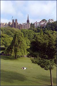 Princes Street Gardens in summer